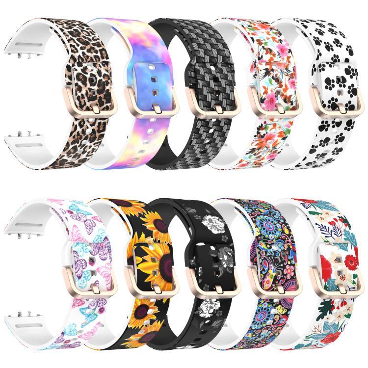 Bracelet de montre en silicone imprimé avec boucle dorée xDfind, pour Samsung Galaxy Fit3
