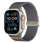 Bracelet de montre extensible en nylon avec boucle parachute xDfind, compatible avec Apple Watch 42/44/45/46/49 mm et Apple Watch 38/40/41/S10 42 mm.
