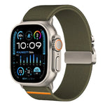 Bracelet de montre extensible en nylon avec boucle parachute xDfind, compatible avec Apple Watch 42/44/45/46/49 mm et Apple Watch 38/40/41/S10 42 mm.