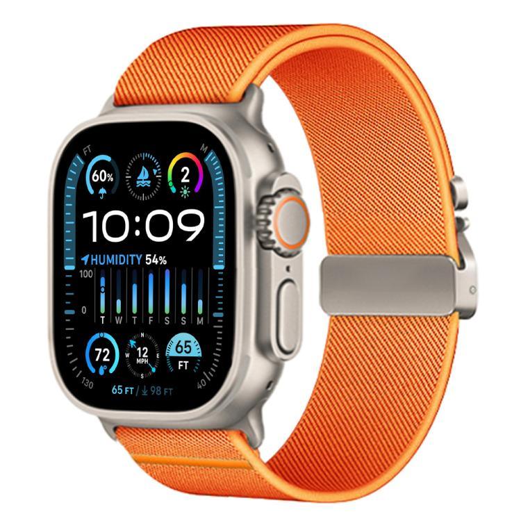 Bracelet de montre extensible en nylon avec boucle parachute xDfind, compatible avec Apple Watch 42/44/45/46/49 mm et Apple Watch 38/40/41/S10 42 mm.