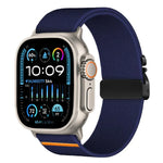 Bracelet de montre extensible en nylon avec boucle parachute xDfind, compatible avec Apple Watch 42/44/45/46/49 mm et Apple Watch 38/40/41/S10 42 mm.