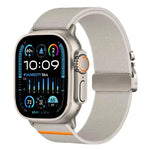 Bracelet de montre extensible en nylon avec boucle parachute xDfind, compatible avec Apple Watch 42/44/45/46/49 mm et Apple Watch 38/40/41/S10 42 mm.