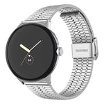 Bracelet de montre en acier inoxydable à boucle sept perles xDfind, pour Google Pixel Watch 4 / Watch 3 45 mm, pour Google Pixel Watch 4 / 3 / 2 / 1 41 mm