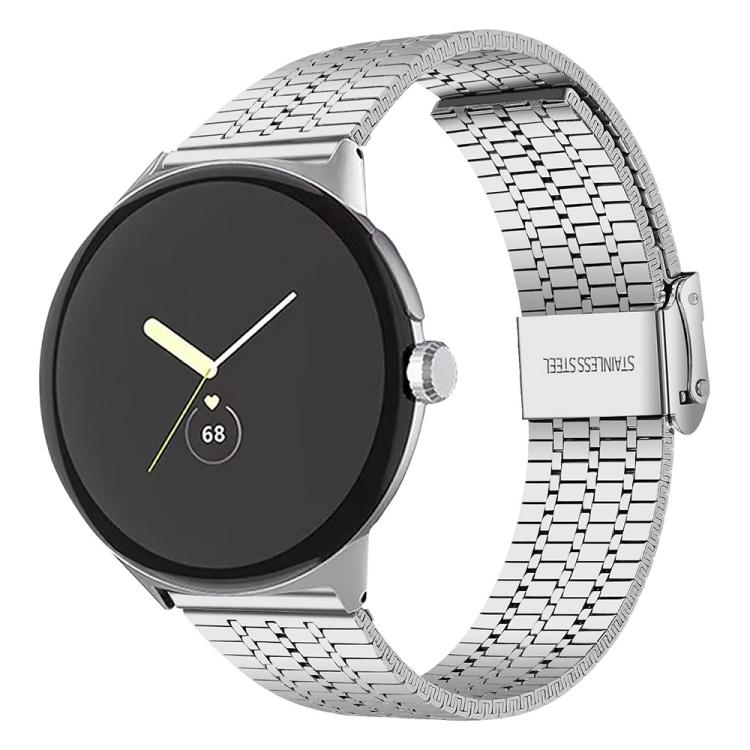 Bracelet de montre en acier inoxydable à boucle sept perles xDfind, pour Google Pixel Watch 4 / Watch 3 45 mm, pour Google Pixel Watch 4 / 3 / 2 / 1 41 mm