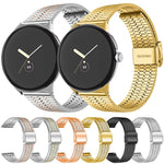 Bracelet de montre en acier inoxydable à boucle sept perles xDfind, pour Google Pixel Watch 4 / Watch 3 45 mm, pour Google Pixel Watch 4 / 3 / 2 / 1 41 mm