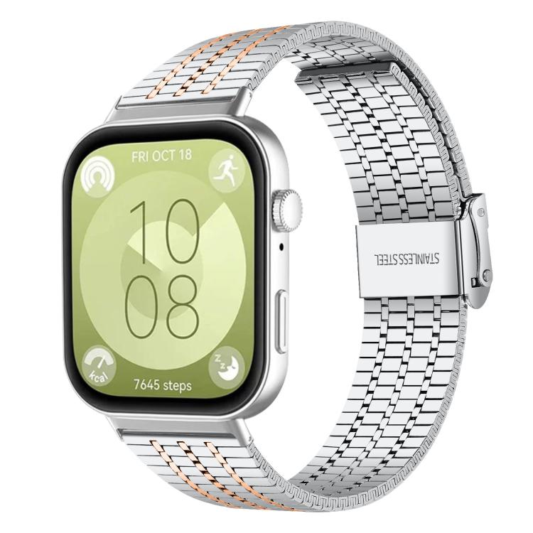 xDfind Seven Beads Buckle Stainless Steel Watch Band, For Huawei Watch Fit4 Pro / Fit4 / Fit3