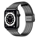 Bracelet de montre xDfind à sept perles en acier inoxydable, compatible avec Apple Watch 42/44/45/46/49 mm et Apple Watch 38/40/41/S10 42 mm.