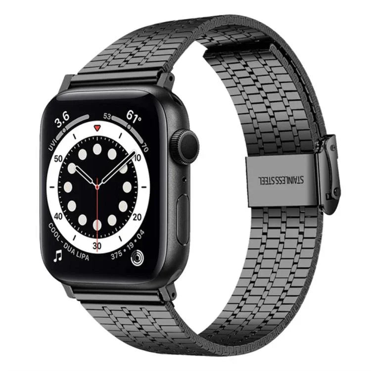 Bracelet de montre xDfind à sept perles en acier inoxydable, compatible avec Apple Watch 42/44/45/46/49 mm et Apple Watch 38/40/41/S10 42 mm.