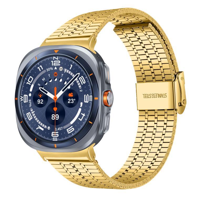 xDfind Seven Beads Buckle Stainless Steel Watch Band, For Samsung Galaxy Watch Ultra / Ultra 2025, For Samsung Galaxy Watch8 / 8 Classic, For Samsung Galaxy Watch 7 / 6 / 5 / FE