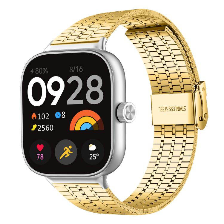 xDfind Seven Beads Buckle Stainless Steel Watch Band, For Xiaomi Band 10 Pro/9 Pro/Redmi Watch 6/5/4, For Redmi Watch 3 Active / Watch 3 Lite, For Redmi Watch 3