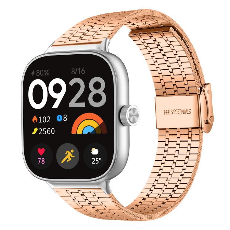 xDfind Seven Beads Buckle Stainless Steel Watch Band, For Xiaomi Band 10 Pro/9 Pro/Redmi Watch 6/5/4, For Redmi Watch 3 Active / Watch 3 Lite, For Redmi Watch 3