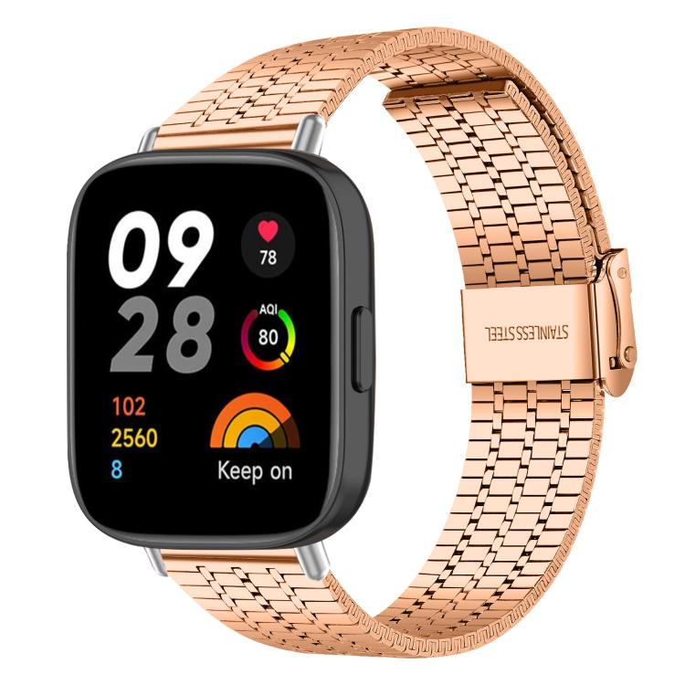 xDfind Seven Beads Buckle Stainless Steel Watch Band, For Xiaomi Band 10 Pro/9 Pro/Redmi Watch 6/5/4, For Redmi Watch 3 Active / Watch 3 Lite, For Redmi Watch 3