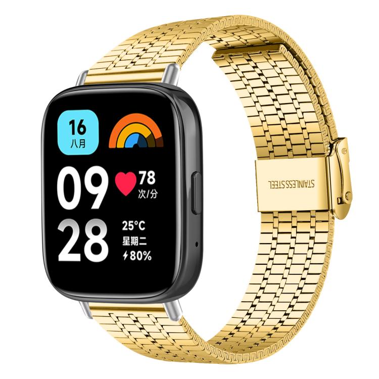 xDfind Seven Beads Buckle Stainless Steel Watch Band, For Xiaomi Band 10 Pro/9 Pro/Redmi Watch 6/5/4, For Redmi Watch 3 Active / Watch 3 Lite, For Redmi Watch 3