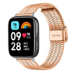 xDfind Seven Beads Buckle Stainless Steel Watch Band, For Xiaomi Band 10 Pro/9 Pro/Redmi Watch 6/5/4, For Redmi Watch 3 Active / Watch 3 Lite, For Redmi Watch 3