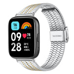 xDfind Seven Beads Buckle Stainless Steel Watch Band, For Xiaomi Band 10 Pro/9 Pro/Redmi Watch 6/5/4, For Redmi Watch 3 Active / Watch 3 Lite, For Redmi Watch 3