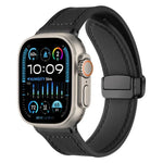 Bracelet de montre xDfind en silicone à motif Crazy Horse avec boucle magnétique, compatible avec Apple Watch 42/44/45/46/49 mm et Apple Watch 38/40/41/S10 42 mm.