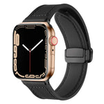 Bracelet de montre xDfind en silicone à motif Crazy Horse avec boucle magnétique, compatible avec Apple Watch 42/44/45/46/49 mm et Apple Watch 38/40/41/S10 42 mm.