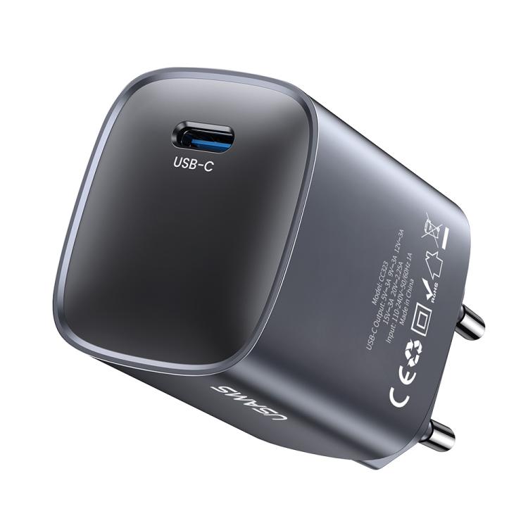 Chargeur rapide GaN USAMS CC323 T66 45W USB-C / Type-C, prise EU, CC323