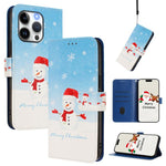 Étui de téléphone en cuir à boucle de la série Noël avec dragonne, Pour iPhone 17e / 16e, Pour iPhone 17 Pro Max, Pour iPhone 17 Pro, Pour iPhone 17, Pour iPhone Air, Pour iPhone 16 Pro Max, Pour iPhone 16 Pro, Pour iPhone 16 Plus