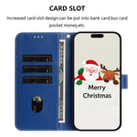 Étui de téléphone en cuir à boucle de la série Noël avec dragonne, Pour iPhone 17e / 16e, Pour iPhone 17 Pro Max, Pour iPhone 17 Pro, Pour iPhone 17, Pour iPhone Air, Pour iPhone 16 Pro Max, Pour iPhone 16 Pro, Pour iPhone 16 Plus