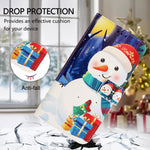 Étui de téléphone en cuir à boucle de la série Noël avec dragonne, Pour iPhone 17e / 16e, Pour iPhone 17 Pro Max, Pour iPhone 17 Pro, Pour iPhone 17, Pour iPhone Air, Pour iPhone 16 Pro Max, Pour iPhone 16 Pro, Pour iPhone 16 Plus