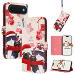 Étui de téléphone en cuir à boucle de la série Noël avec dragonne, Pour iPhone 17e / 16e, Pour iPhone 17 Pro Max, Pour iPhone 17 Pro, Pour iPhone 17, Pour iPhone Air, Pour iPhone 16 Pro Max, Pour iPhone 16 Pro, Pour iPhone 16 Plus