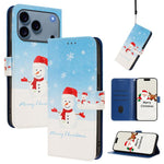 Étui de téléphone en cuir à boucle de la série Noël avec dragonne, Pour iPhone 17e / 16e, Pour iPhone 17 Pro Max, Pour iPhone 17 Pro, Pour iPhone 17, Pour iPhone Air, Pour iPhone 16 Pro Max, Pour iPhone 16 Pro, Pour iPhone 16 Plus