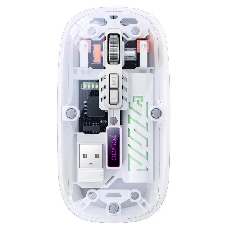 Souris sans fil Bluetooth double mode transparente Yesido KB29, KB29 (blanc), KB29 (noir)
