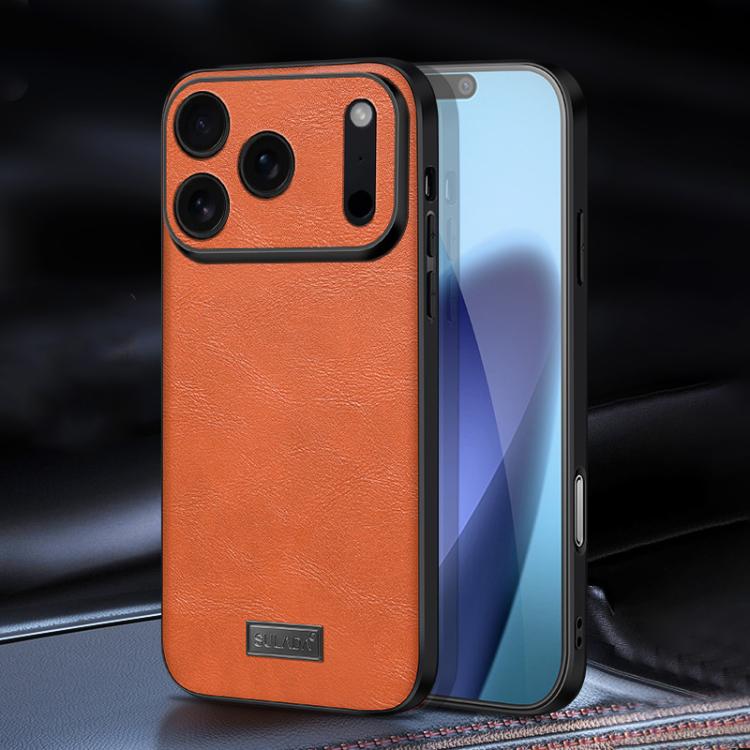SULADA Coque de téléphone antichoc hybride en TPU et cuir faite à la main, pour iPhone 17 Pro Max, pour iPhone 17 Pro, pour iPhone 17, pour iPhone Air
