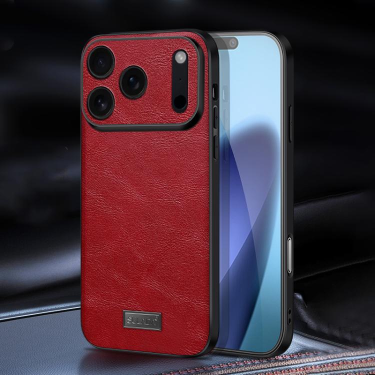 SULADA Coque de téléphone antichoc hybride en TPU et cuir faite à la main, pour iPhone 17 Pro Max, pour iPhone 17 Pro, pour iPhone 17, pour iPhone Air