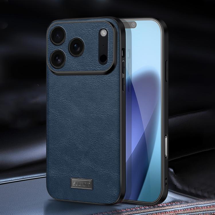 SULADA Coque de téléphone antichoc hybride en TPU et cuir faite à la main, pour iPhone 17 Pro Max, pour iPhone 17 Pro, pour iPhone 17, pour iPhone Air