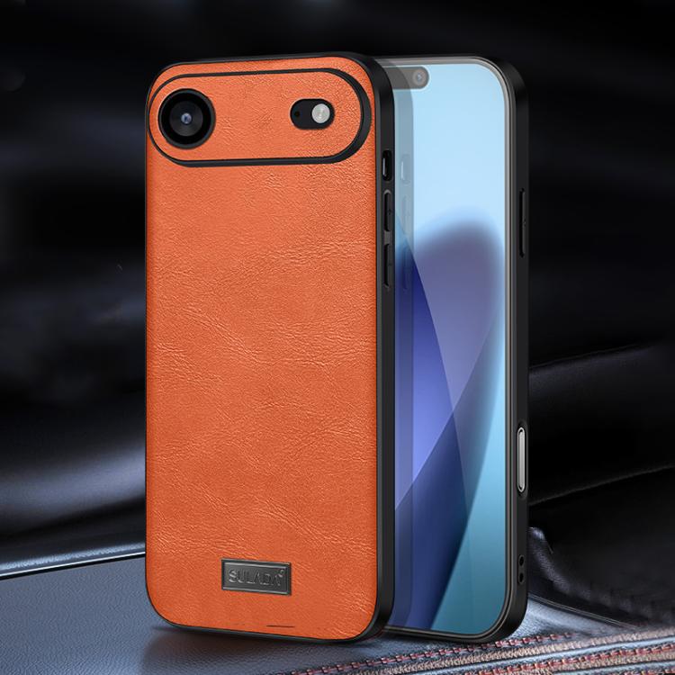 SULADA Coque de téléphone antichoc hybride en TPU et cuir faite à la main, pour iPhone 17 Pro Max, pour iPhone 17 Pro, pour iPhone 17, pour iPhone Air