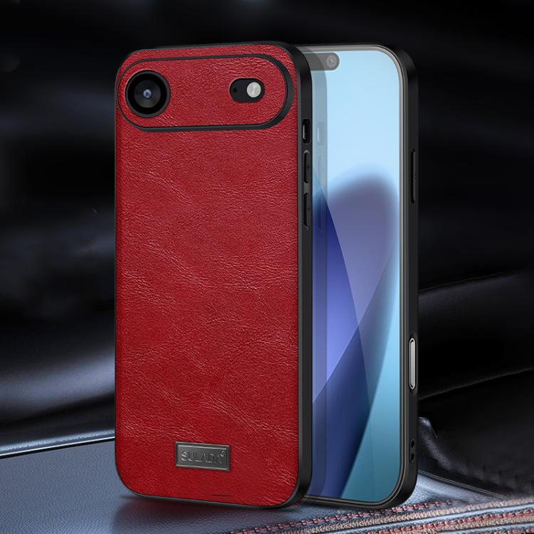 SULADA Coque de téléphone antichoc hybride en TPU et cuir faite à la main, pour iPhone 17 Pro Max, pour iPhone 17 Pro, pour iPhone 17, pour iPhone Air