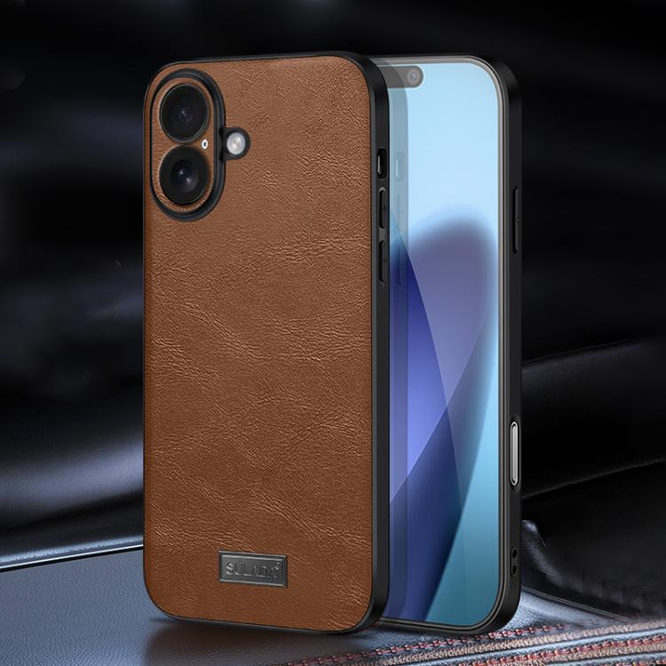 SULADA Coque de téléphone antichoc hybride en TPU et cuir faite à la main, pour iPhone 17 Pro Max, pour iPhone 17 Pro, pour iPhone 17, pour iPhone Air
