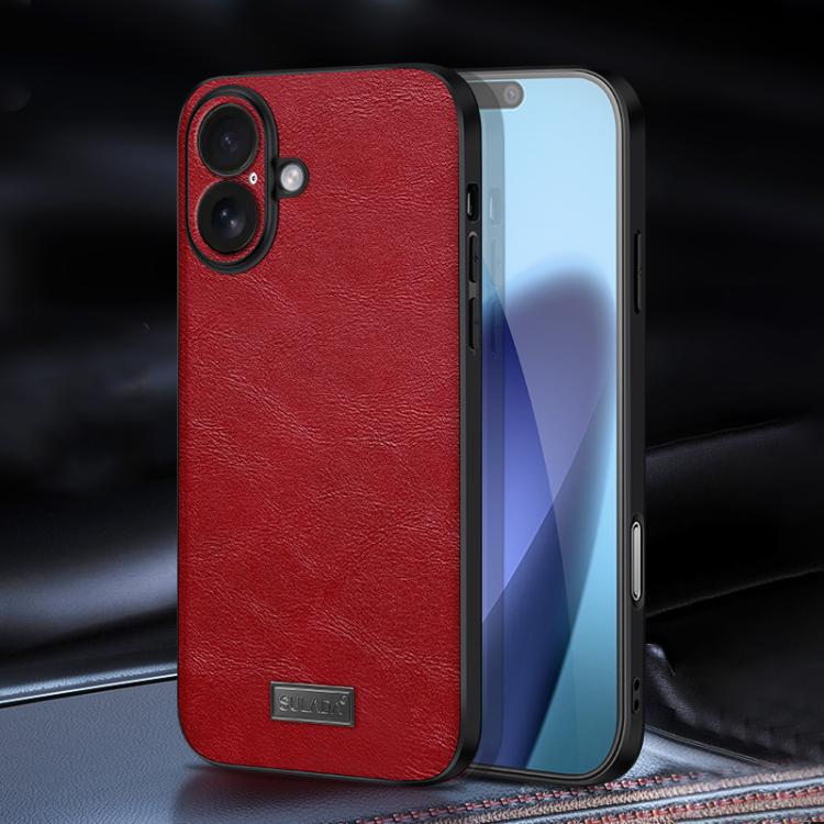 SULADA Coque de téléphone antichoc hybride en TPU et cuir faite à la main, pour iPhone 17 Pro Max, pour iPhone 17 Pro, pour iPhone 17, pour iPhone Air