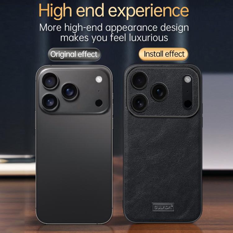 SULADA Coque de téléphone antichoc hybride en TPU et cuir faite à la main, pour iPhone 17 Pro Max, pour iPhone 17 Pro, pour iPhone 17, pour iPhone Air