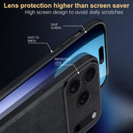 SULADA Coque de téléphone antichoc hybride en TPU et cuir faite à la main, pour iPhone 17 Pro Max, pour iPhone 17 Pro, pour iPhone 17, pour iPhone Air