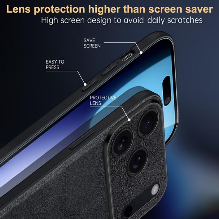 SULADA Coque de téléphone antichoc hybride en TPU et cuir faite à la main, pour iPhone 17 Pro Max, pour iPhone 17 Pro, pour iPhone 17, pour iPhone Air