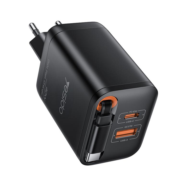 Chargeur rapide Yesido YC99 40W avec câble télescopique Type-C, YC99