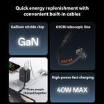 Chargeur rapide Yesido YC99 40W avec câble télescopique Type-C, YC99