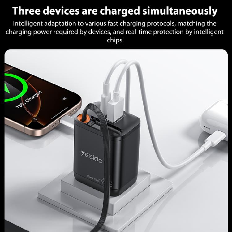 Chargeur rapide Yesido YC99 40W avec câble télescopique Type-C, YC99