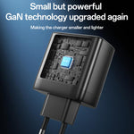 Chargeur rapide Yesido YC144C 65W à trois ports avec câble Type-C de 1m, YC144C