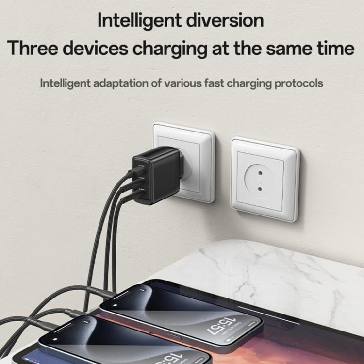 Chargeur rapide Yesido YC144 65W à trois ports, YC144
