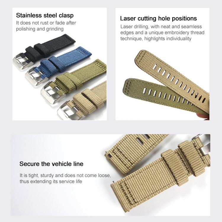 xDfind Two-section Nylon Watch Band, 20mm, 22mm