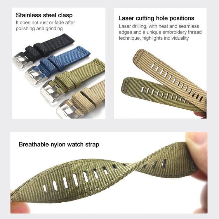 xDfind Bracelet de montre en nylon à deux sections, Pour Samsung Galaxy Watch Ultra / Ultra 2025, Pour Samsung Galaxy Watch8 / 8 Classic, Pour Samsung Galaxy Watch 7 / 6 / 5 / FE