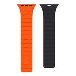 Bracelet de montre magnétique en silicone xDfind, couleurs contrastées, pour Apple Watch 42/44/45/46/49 mm et Apple Watch 38/40/41/S10 42 mm