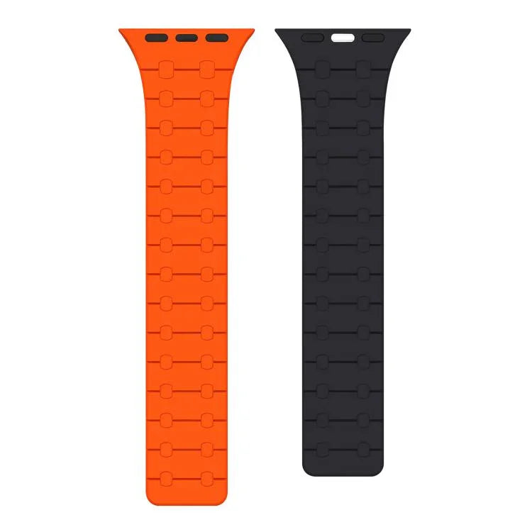 Bracelet de montre magnétique en silicone xDfind, couleurs contrastées, pour Apple Watch 42/44/45/46/49 mm et Apple Watch 38/40/41/S10 42 mm