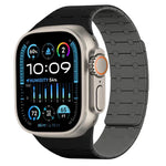 Bracelet de montre magnétique en silicone xDfind, couleurs contrastées, pour Apple Watch 42/44/45/46/49 mm et Apple Watch 38/40/41/S10 42 mm