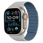 Bracelet de montre magnétique en silicone xDfind, couleurs contrastées, pour Apple Watch 42/44/45/46/49 mm et Apple Watch 38/40/41/S10 42 mm