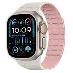 Bracelet de montre magnétique en silicone xDfind, couleurs contrastées, pour Apple Watch 42/44/45/46/49 mm et Apple Watch 38/40/41/S10 42 mm